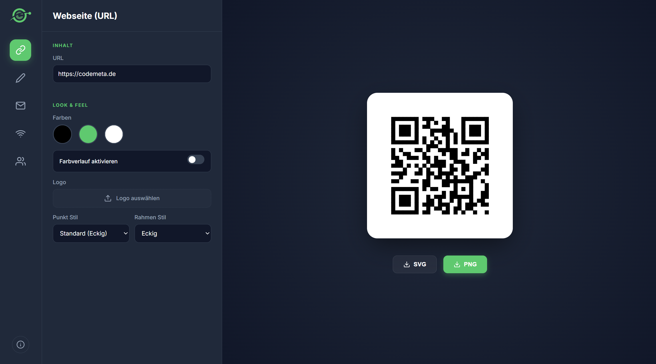 QR Code Generator von CODEMETA