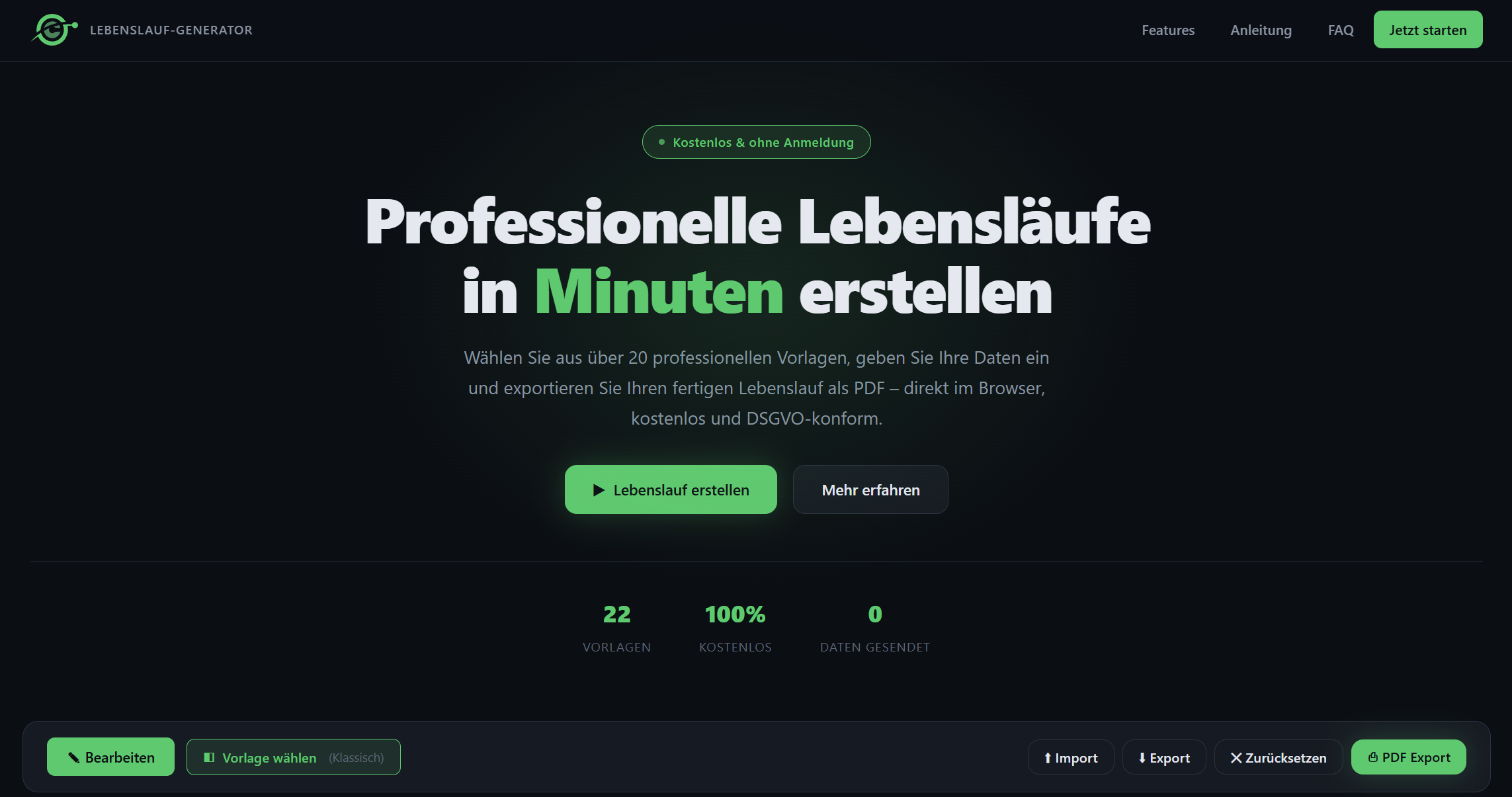Lebenslauf-Creator von CODEMETA